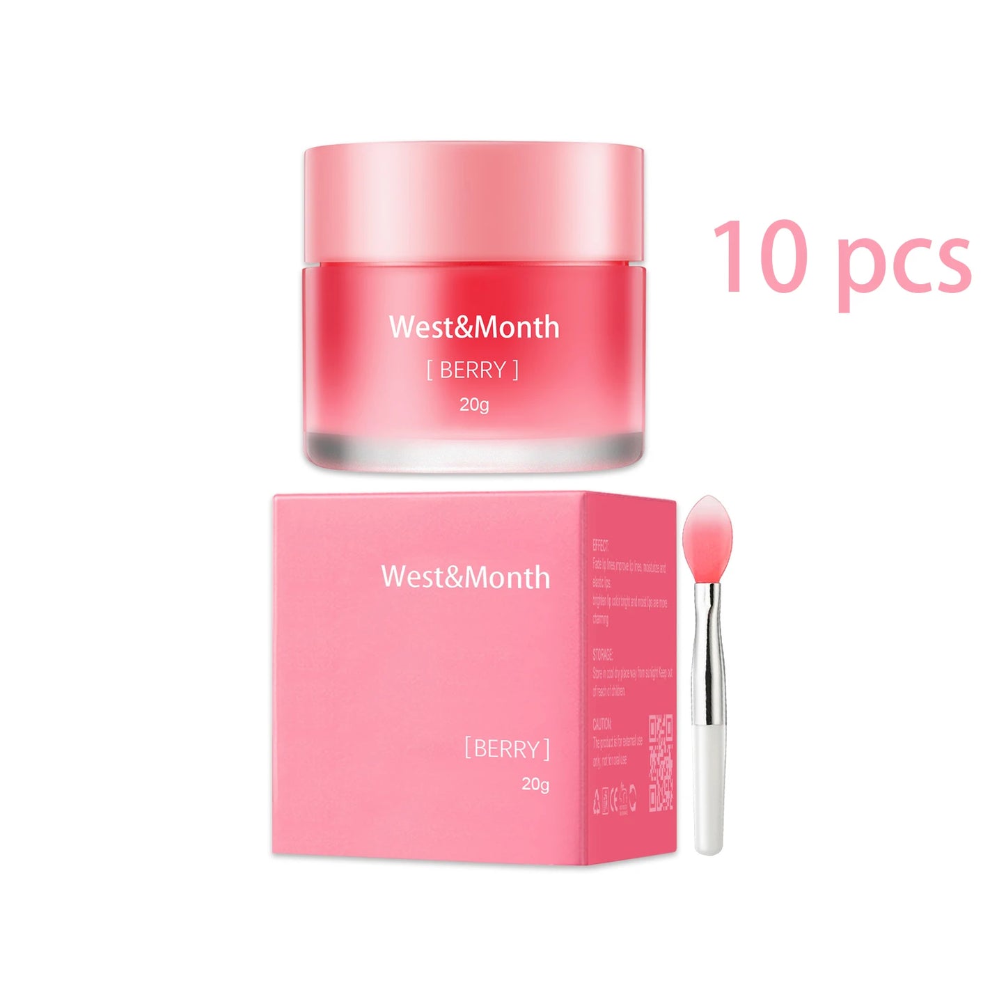 West Month 20g Berry Lip Sleeping Mask Reduce Lip Wrinkle Skin Care Moisturizing Nourishing Glowing Night Lip Maintainence Balm