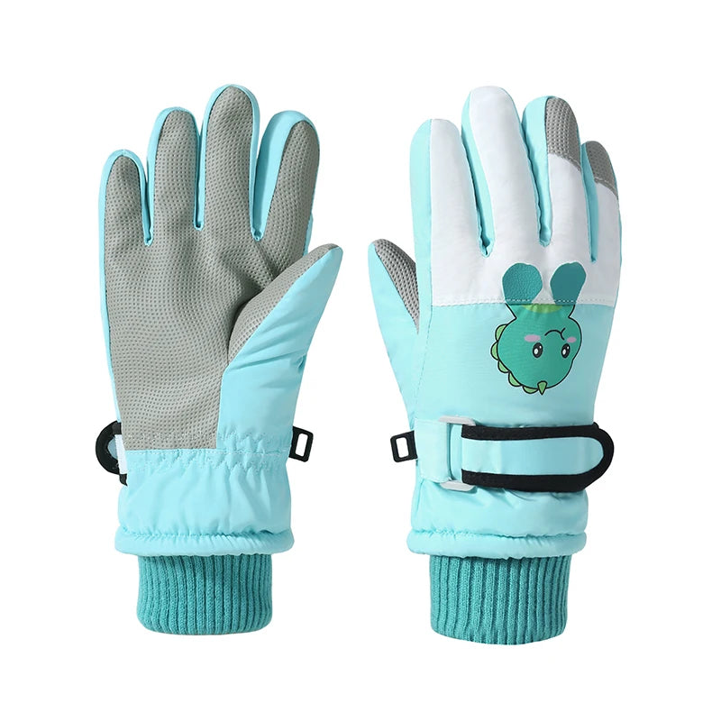 Customized Logo Winter Gloves Waterproof Insulated Ski and Snowboard Gloves for Kids Boys and Girls for Home Use