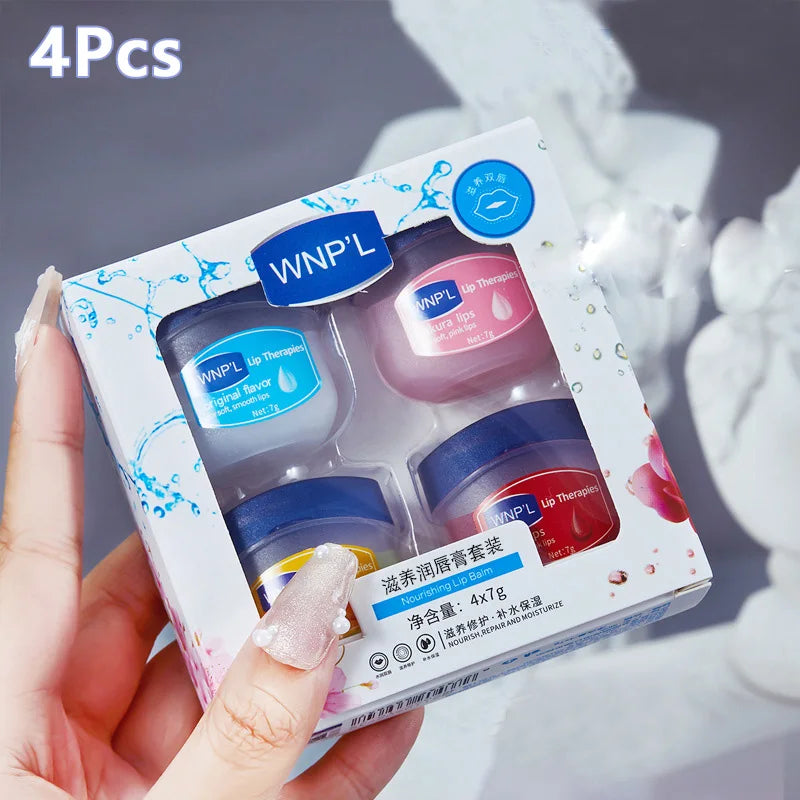 4/6/8pcs Fruit Series Lip Balm Set Set Moisturizing Refreshing Non-sticky Anti-Cracked Lip Mask Vaseline for Lips Makeup