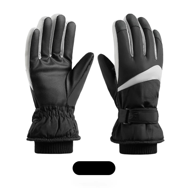 Skiing Gloves Winter Cycling Thick Fleece Warm Gloves Women Men Tick Touch Screen Waterproof Motorcycle Windproof Gloves Fashion