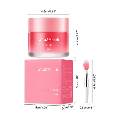 West Month 20g Berry Lip Sleeping Mask Reduce Lip Wrinkle Skin Care Moisturizing Nourishing Glowing Night Lip Maintainence Balm