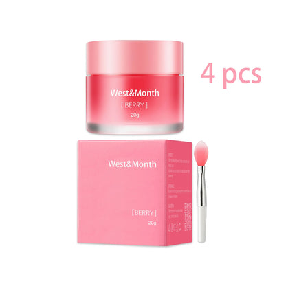 West Month 20g Berry Lip Sleeping Mask Reduce Lip Wrinkle Skin Care Moisturizing Nourishing Glowing Night Lip Maintainence Balm