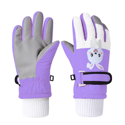 Customized Logo Winter Gloves Waterproof Insulated Ski and Snowboard Gloves for Kids Boys and Girls for Home Use