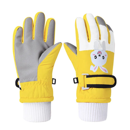 Customized Logo Winter Gloves Waterproof Insulated Ski and Snowboard Gloves for Kids Boys and Girls for Home Use