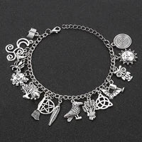 Disney Marvel Movie Peripheral Jewelry Winnie the Pooh Bear The Little Mermaid Moana Stitch Charm Bracelets For Women Girl Gift
