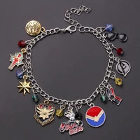 Disney Marvel Movie Peripheral Jewelry Winnie the Pooh Bear The Little Mermaid Moana Stitch Charm Bracelets For Women Girl Gift
