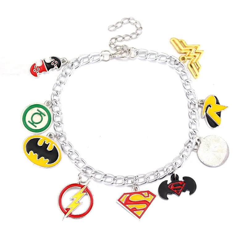 Disney Marvel Movie Peripheral Jewelry Winnie the Pooh Bear The Little Mermaid Moana Stitch Charm Bracelets For Women Girl Gift