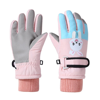 Customized Logo Winter Gloves Waterproof Insulated Ski and Snowboard Gloves for Kids Boys and Girls for Home Use