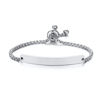 Vnox Custom Baby Girls Bracelets,Anti Allergy Stainless Steel Bracelet for Newborn Mom,Personalized Name Birthday Boy Girls Gift