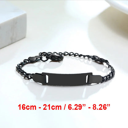 Vnox Custom Baby Girls Bracelets,Anti Allergy Stainless Steel Bracelet for Newborn Mom,Personalized Name Birthday Boy Girls Gift