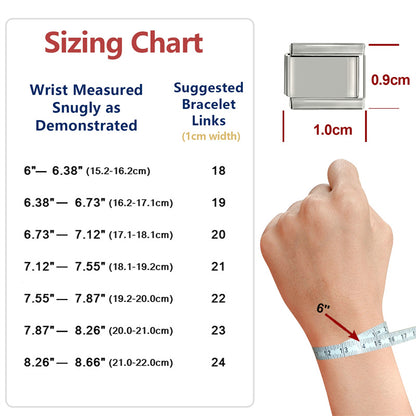 New Fashion 9mm 15 Style Italian Modular Charm Bracelet Fashionable Leisure Holiday Scenery Literary Modular Elastic Bracelet