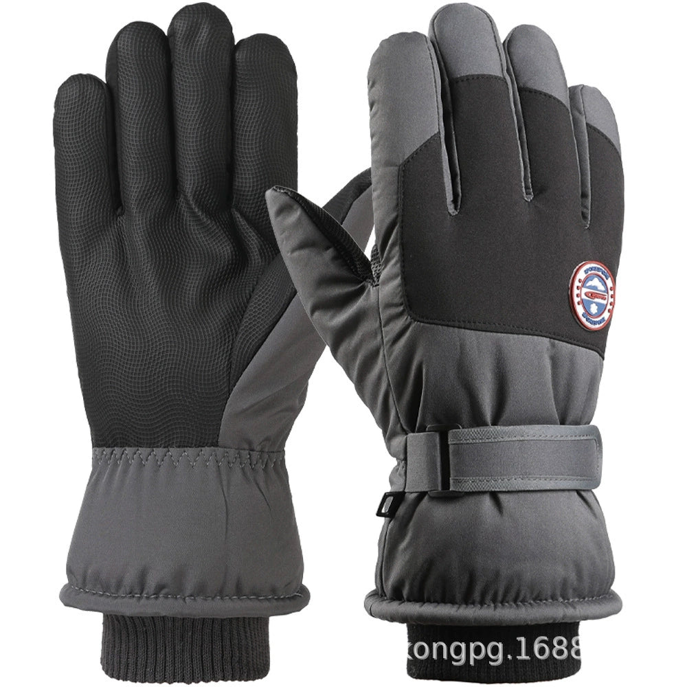 German Craftsmanship Ski Gloves for Women, Winter Fleece-Lined, Outdoor Cycling and Mountaineering Sports, Thickened, Waterproof, Windproof and Cold-Proof