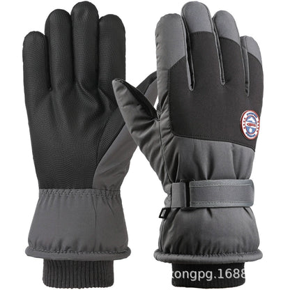 German Craftsmanship Ski Gloves for Women, Winter Fleece-Lined, Outdoor Cycling and Mountaineering Sports, Thickened, Waterproof, Windproof and Cold-Proof