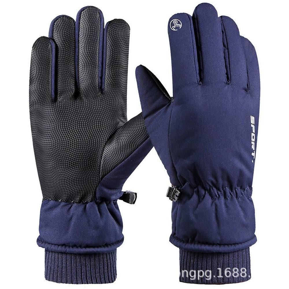 German Craftsmanship Ski Gloves for Women, Winter Fleece-Lined, Outdoor Cycling and Mountaineering Sports, Thickened, Waterproof, Windproof and Cold-Proof