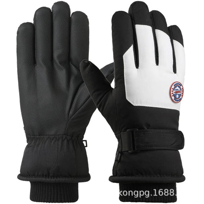 German Craftsmanship Ski Gloves for Women, Winter Fleece-Lined, Outdoor Cycling and Mountaineering Sports, Thickened, Waterproof, Windproof and Cold-Proof