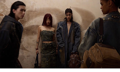 Kus Jeans American High Street Basic Hole Distressed Silm Pants Tight High Street Tight Men Denim Pants