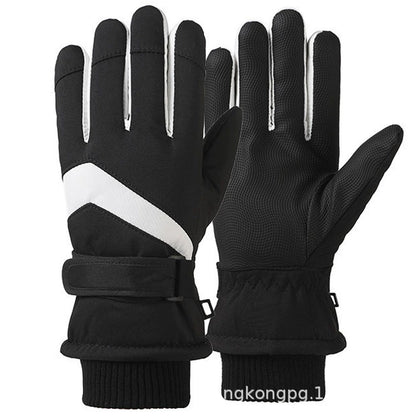 German Craftsmanship Ski Gloves for Women, Winter Fleece-Lined, Outdoor Cycling and Mountaineering Sports, Thickened, Waterproof, Windproof and Cold-Proof