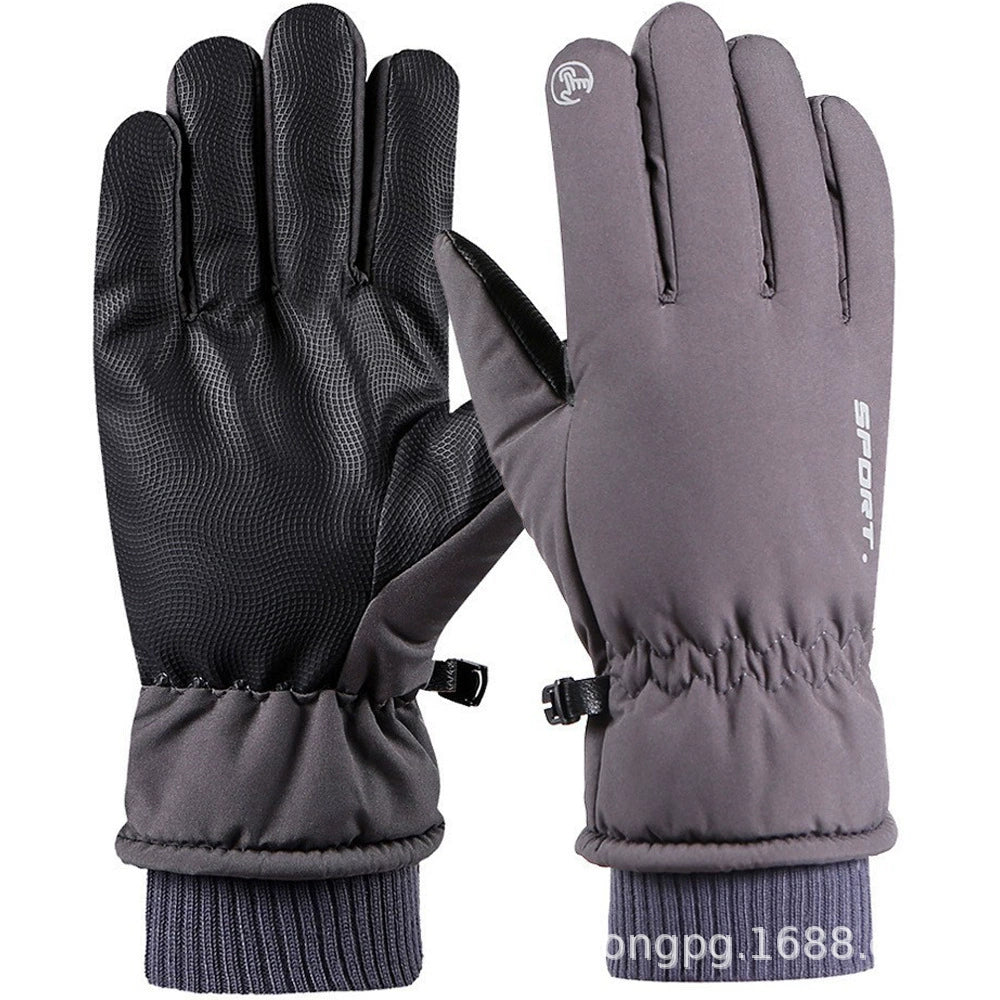 German Craftsmanship Ski Gloves for Women, Winter Fleece-Lined, Outdoor Cycling and Mountaineering Sports, Thickened, Waterproof, Windproof and Cold-Proof