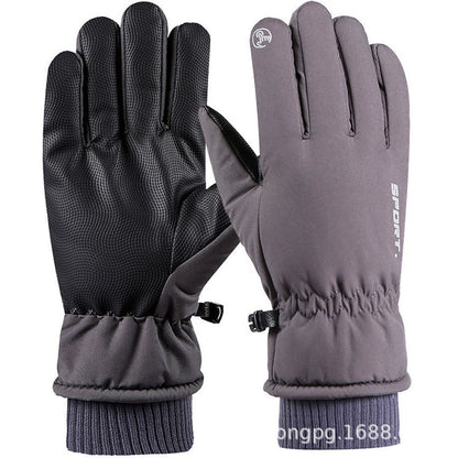 German Craftsmanship Ski Gloves for Women, Winter Fleece-Lined, Outdoor Cycling and Mountaineering Sports, Thickened, Waterproof, Windproof and Cold-Proof