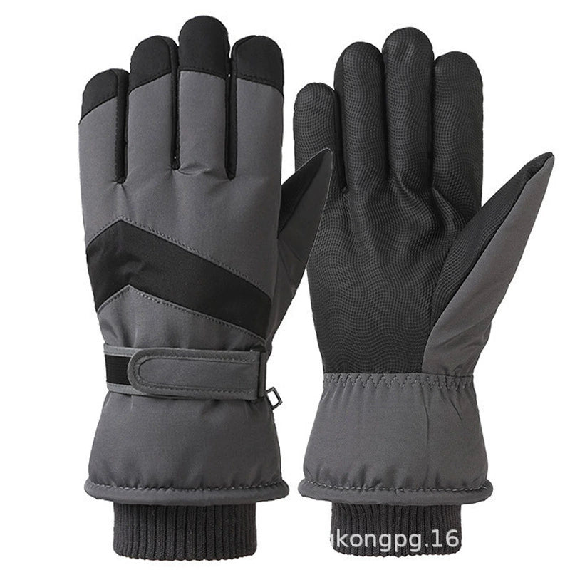 German Craftsmanship Ski Gloves for Women, Winter Fleece-Lined, Outdoor Cycling and Mountaineering Sports, Thickened, Waterproof, Windproof and Cold-Proof