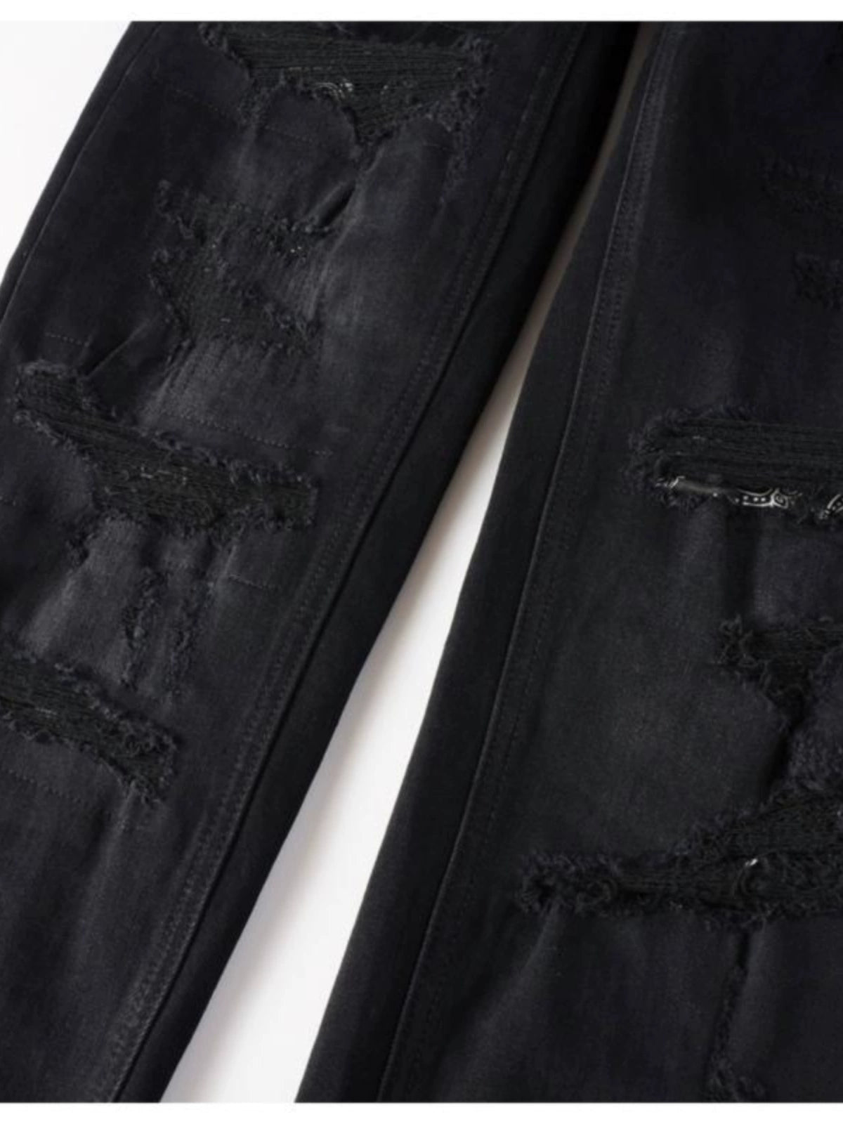 Kus Jeans American High Street Basic Hole Distressed Silm Pants Tight High Street Tight Men Denim Pants