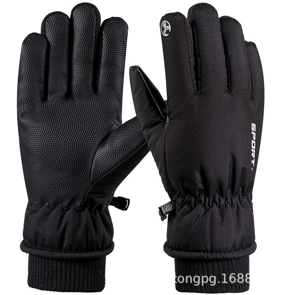 German Craftsmanship Ski Gloves for Women, Winter Fleece-Lined, Outdoor Cycling and Mountaineering Sports, Thickened, Waterproof, Windproof and Cold-Proof