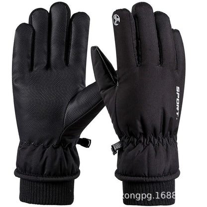 German Craftsmanship Ski Gloves for Women, Winter Fleece-Lined, Outdoor Cycling and Mountaineering Sports, Thickened, Waterproof, Windproof and Cold-Proof