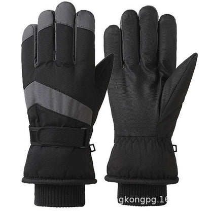 German Craftsmanship Ski Gloves for Women, Winter Fleece-Lined, Outdoor Cycling and Mountaineering Sports, Thickened, Waterproof, Windproof and Cold-Proof