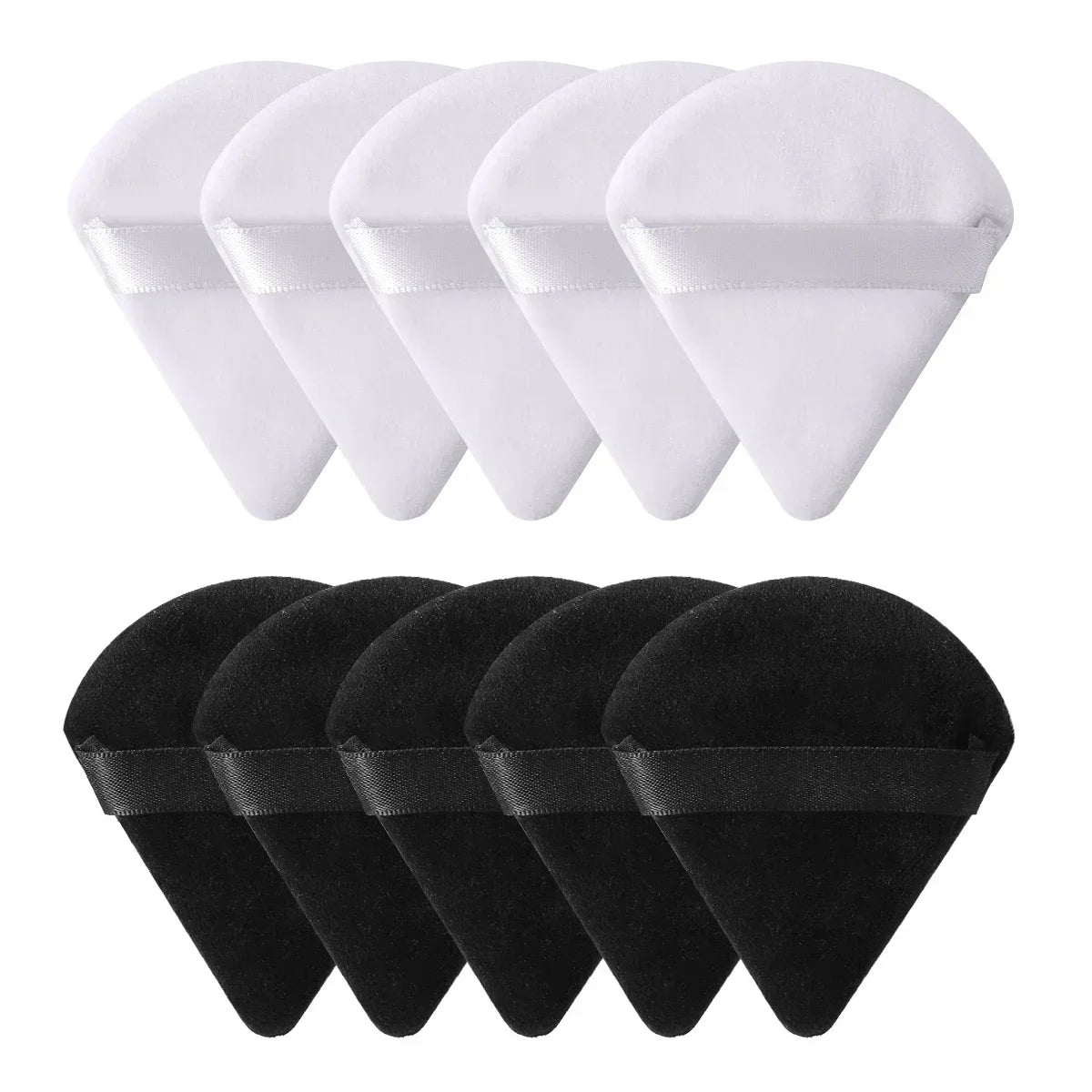 10/20Pcs Triangle Velvet Powder Puff Pizza Flours Mini Face Makeup Sponge Cosmetics Washable Lightweight Makeup Tool