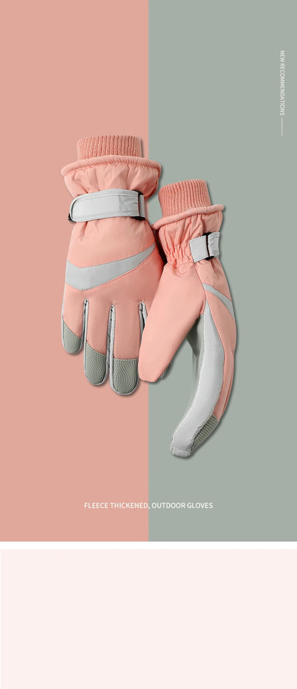 Skiing Gloves Winter Cycling Thick Fleece Warm Gloves Women Men Tick Touch Screen Waterproof Motorcycle Windproof Gloves Fashion