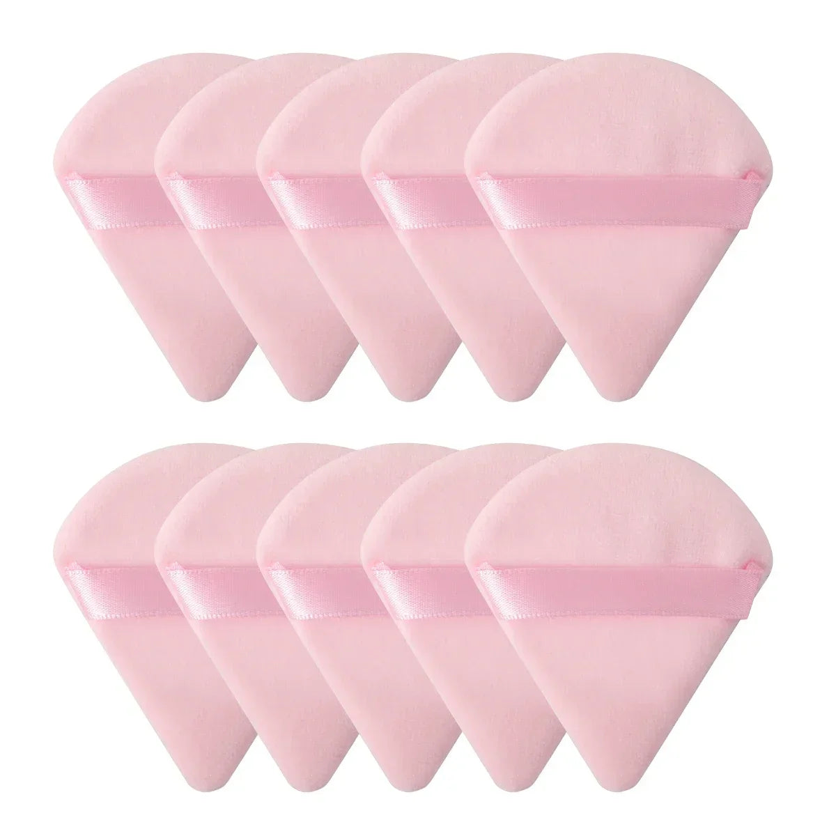10/20Pcs Triangle Velvet Powder Puff Pizza Flours Mini Face Makeup Sponge Cosmetics Washable Lightweight Makeup Tool