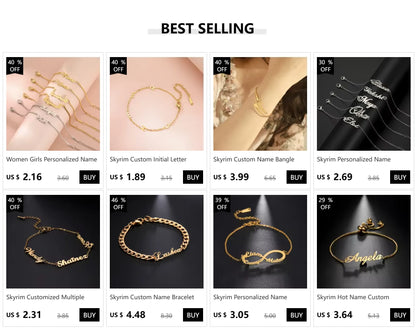 Women Girls Personalized Name Bracelet Stainless Steel Box Chain Letter Customized Charm Bracelets Unique Custom Jewelry Gift