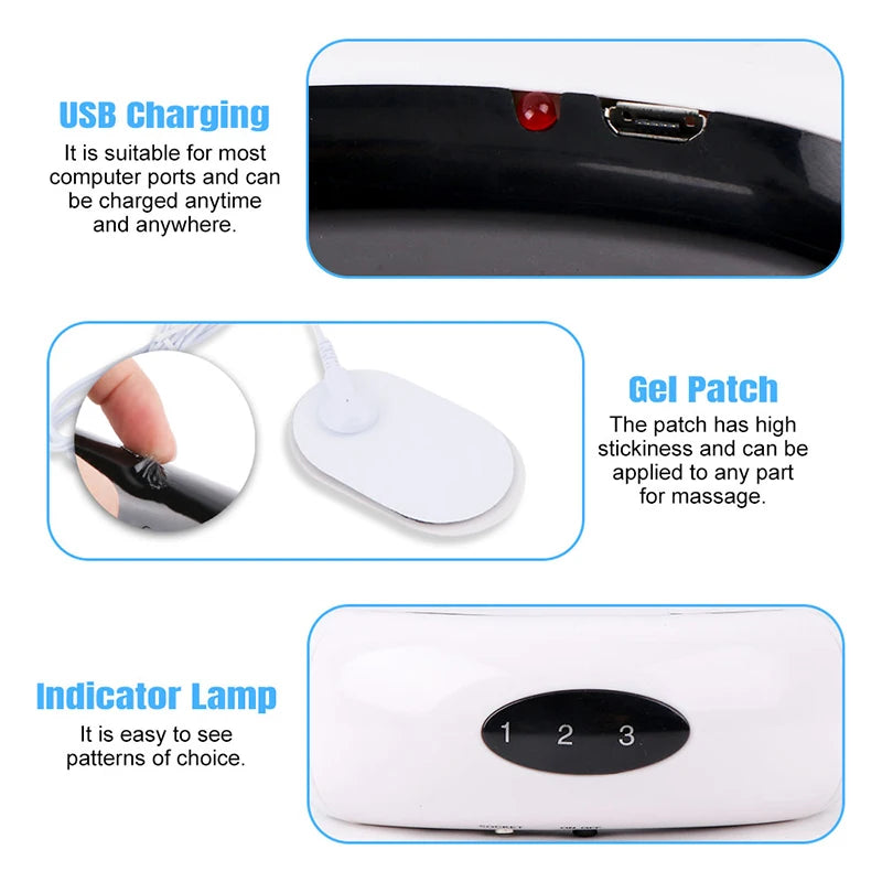 New Fashion Household Electric Pulse Shock Massage Neck Massager Products Intelligent Body Massage Tools