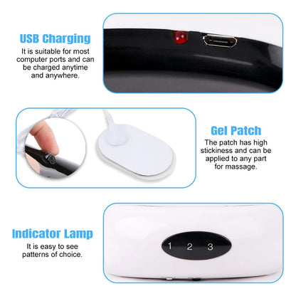 New Fashion Household Electric Pulse Shock Massage Neck Massager Products Intelligent Body Massage Tools