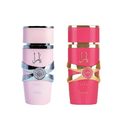 Lattafa Yara 2 Piece Set Eau de Parfum Femmen Spray 100ml Original Arab Perfumes Lasting Floral Pheromones Perfume Makeup 3.4 Oz