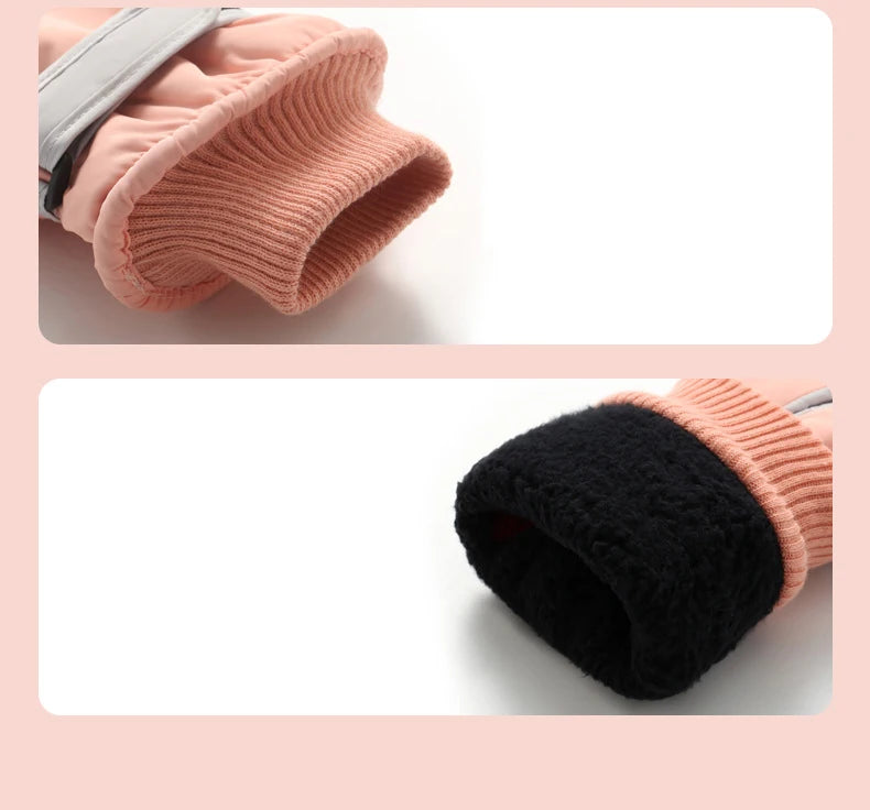 Skiing Gloves Winter Cycling Thick Fleece Warm Gloves Women Men Tick Touch Screen Waterproof Motorcycle Windproof Gloves Fashion