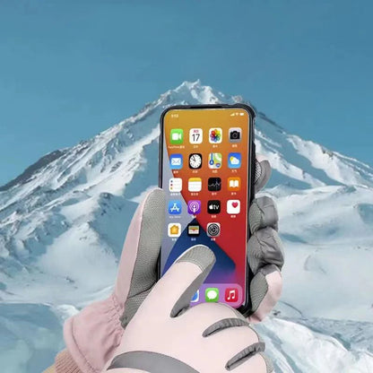 Skiing Gloves Winter Cycling Thick Fleece Warm Gloves Women Men Tick Touch Screen Waterproof Motorcycle Windproof Gloves Fashion