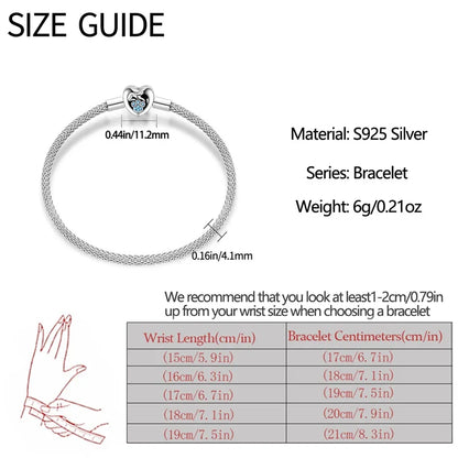 Bracelet Silver 925 Original 17-20CM Star Moon Sun Four Leaf Clover Green Zircon Bracelets Fit DIY Charms Birthday Jewelry Gifts