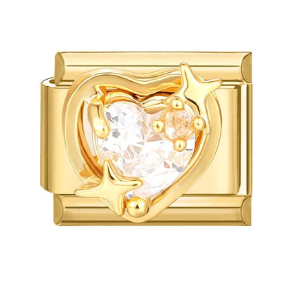 New Fashion 9mm 15 Style Italian Modular Charm Bracelet Fashionable Leisure Holiday Scenery Literary Modular Elastic Bracelet