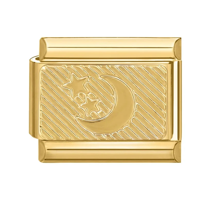 New Fashion 9mm 15 Style Italian Modular Charm Bracelet Fashionable Leisure Holiday Scenery Literary Modular Elastic Bracelet