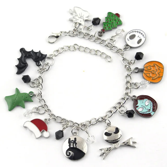 Disney Marvel Movie Peripheral Jewelry Winnie the Pooh Bear The Little Mermaid Moana Stitch Charm Bracelets For Women Girl Gift