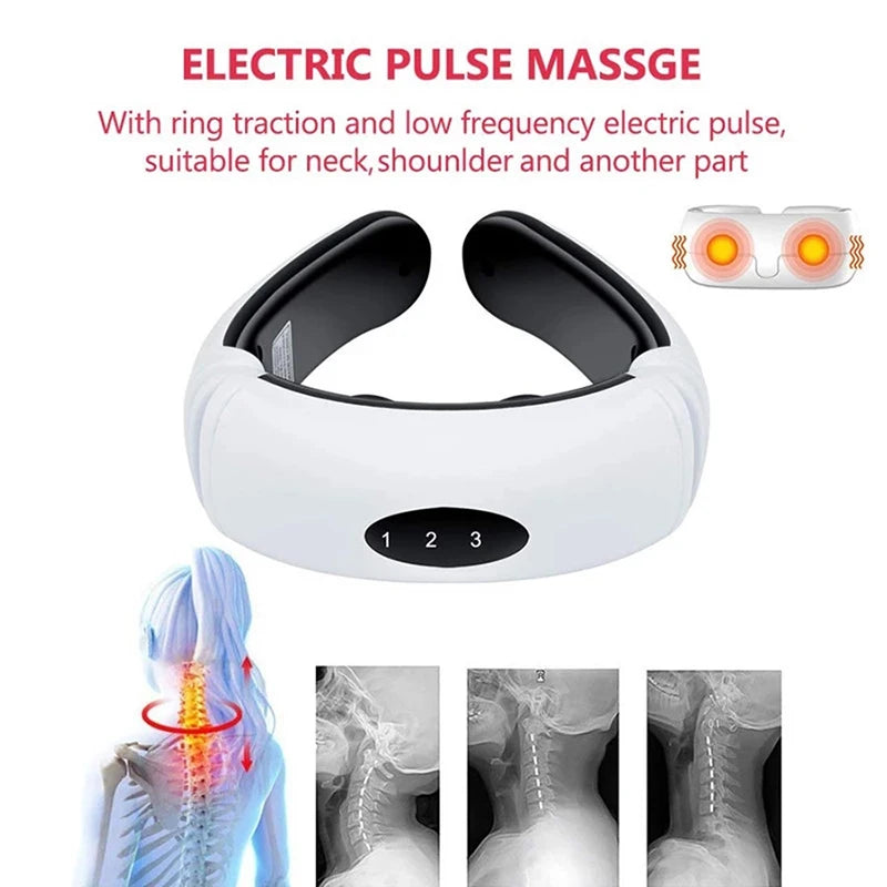 New Fashion Household Electric Pulse Shock Massage Neck Massager Products Intelligent Body Massage Tools