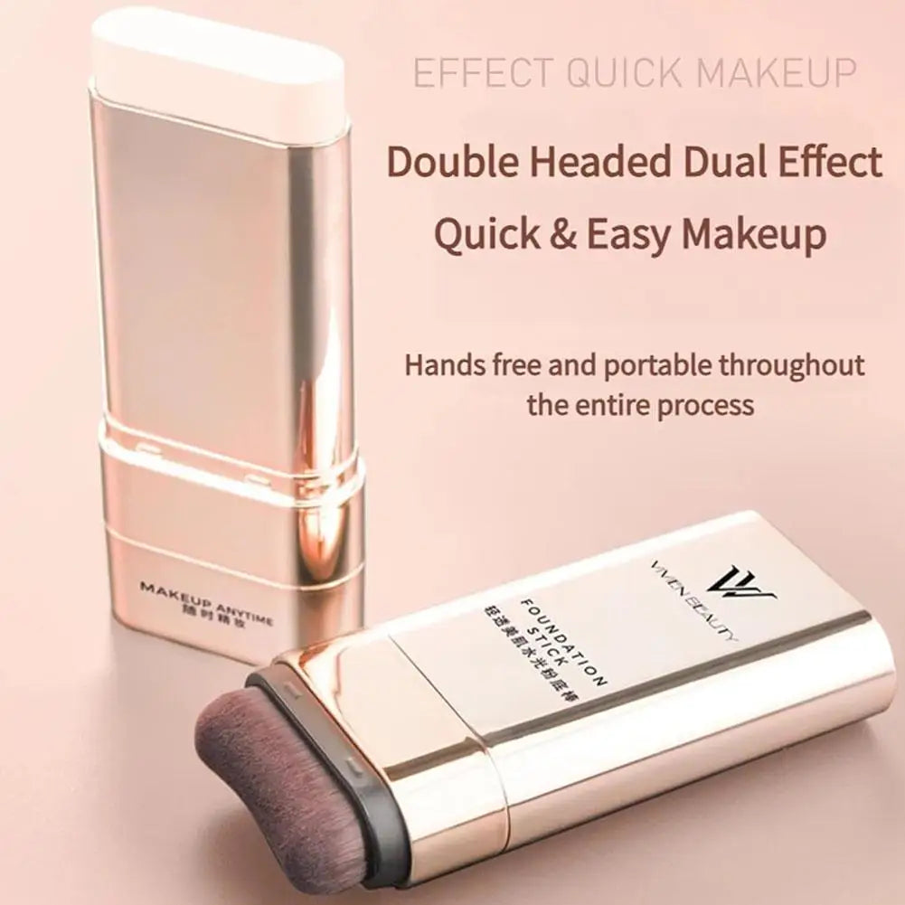 Double Headed Foundation Stick Long Lasting Nourishing Sunscreen Facial Make Up Concealer Oil Control Dark Circles Corrector