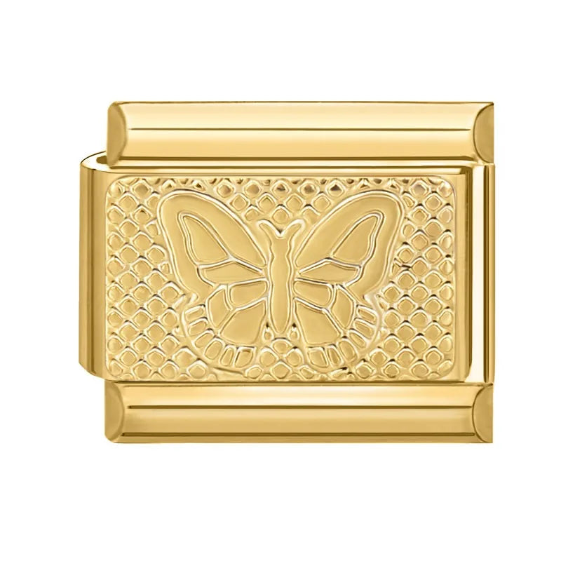 New Fashion 9mm 15 Style Italian Modular Charm Bracelet Fashionable Leisure Holiday Scenery Literary Modular Elastic Bracelet