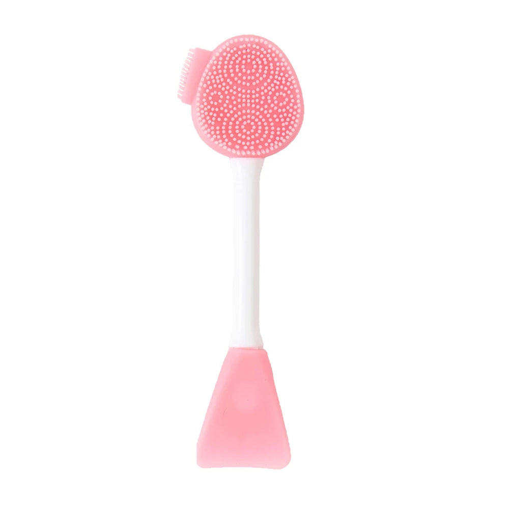 Facial Cleaning Silicone Brush Facial Mask Applicator Skincare Accessories Silicone Body Scrubbers 2in1 Spa Facial Wash Brushes
