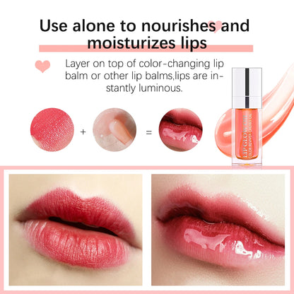 6ml Crystal Jelly Lip Oil Moisturizing Plumping Safety Lip Gloss Sexy Plump Hydrating Texture Lip Makeup Lips Care Cosmetics