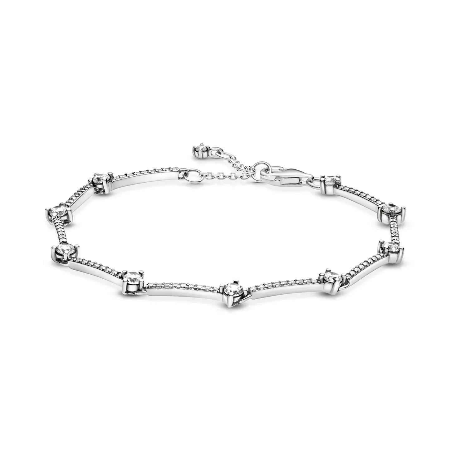 Hot selling 925 Sterling Silver Exquisite Stars Heart-shaped All Zircon Tennis Bracelet Luxurious Charm Bracelet Surprise Gifts
