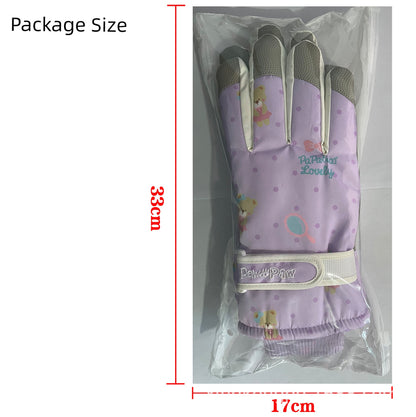 German Craftsmanship Ski Gloves for Women, Winter Fleece-Lined, Outdoor Cycling and Mountaineering Sports, Thickened, Waterproof, Windproof and Cold-Proof