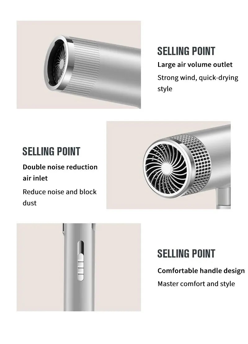 Professional Negative Ions Powerful Fast Dry Low Noise Blow Hair Dryer portable Dryer Hair Tools