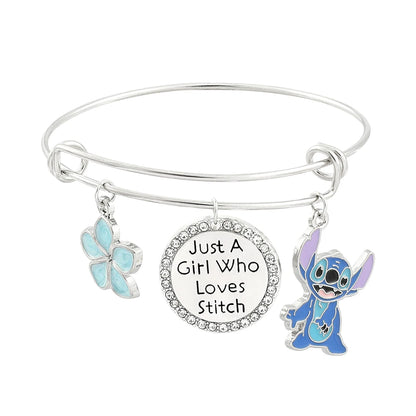Disney Marvel Movie Peripheral Jewelry Winnie the Pooh Bear The Little Mermaid Moana Stitch Charm Bracelets For Women Girl Gift